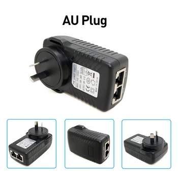 Active Power Injector POE Adapteris Output DC48V 0.5 ES/JK/JAV/AU Plug Neprivaloma POE Kamera su Poe Kamera IP kamera su POE maitinimo adapteris