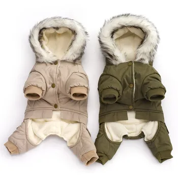 Naujas Žiemos Šunys, Drabužiai Žemyn Striukė prancūzų Buldogas Teddy kailio Imitacija Augintiniui Kostiumas Šiltas Outwear Drabužiai Šunims, Kailio
