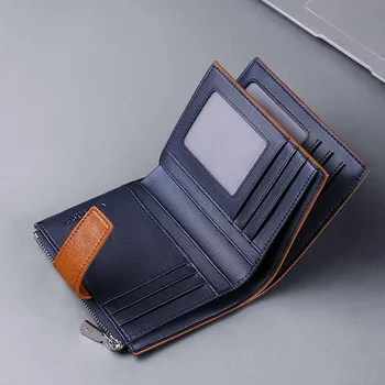 WILLIAMPOLO NAUJA RFID Billetera de hombre, bolso de lona atsitiktinis billetera multi - tarjeta multifunción