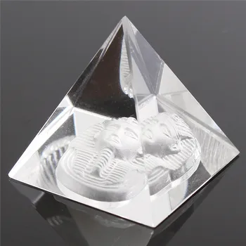 Pasisekė Energijos Gijimas Mažas Feng Shui Egiptas Egipto Formą, Aišku, Crystal Piramidės Ornamentu Reiki Chakra Gydymo Amuletas Namų Dekoro