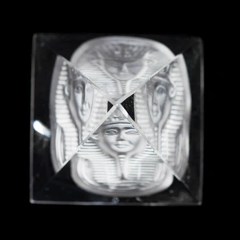 Pasisekė Energijos Gijimas Mažas Feng Shui Egiptas Egipto Formą, Aišku, Crystal Piramidės Ornamentu Reiki Chakra Gydymo Amuletas Namų Dekoro