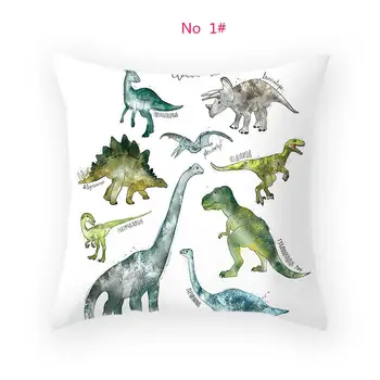 45cm*45cm Super aišku Mėsėdžių, dinozaurai ir liūtai super minkštas mesti pagalvių užvalkalus sofos pagalvėlių apvalkalus, dekoratyvinės pagalvėlės