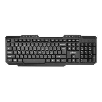 Ritmix RKC-105W klaviatūros ir pelės rinkinys, bevielis, 1600 dpi, USB, black 4552276