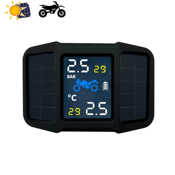 2020 m. Saulės USB Įkrovimo Motociklo PSSS Realiu Laiku Padangų Slėgio Stebėjimo Sistema TPMS Belaidžio LCD Ekranas Išorės Davikliai