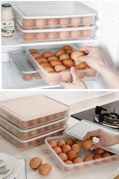 Nešiojamą Šaldytuvą Maisto Produktų Laikymo Dėžutės 24 Tinklų Virtuvės Reikmenys Organizatorius Fresh Box Kukuliai Daržovių, Kiaušinių Laikiklis