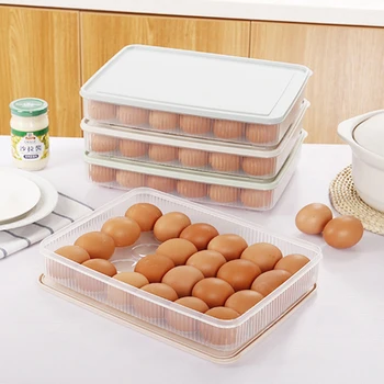 Nešiojamą Šaldytuvą Maisto Produktų Laikymo Dėžutės 24 Tinklų Virtuvės Reikmenys Organizatorius Fresh Box Kukuliai Daržovių, Kiaušinių Laikiklis