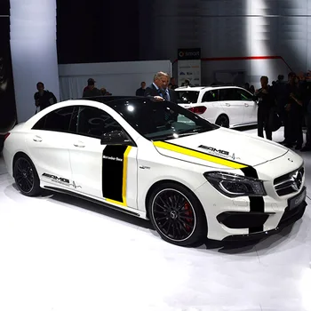 1 Set Lenktynių Vinilo Automobilių Galva Transporto priemonės Durų Lipdukai Lipdukas Priedai Mercedes Benz AMG Klasė A E C