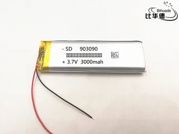 Polimero 3000 mah 3.7 V 903090 smart home garsiakalbiai Li-ion baterija dvr GPS mp3 mp4