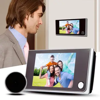 3.5 colių LCD 120 Laipsnių Akutė Viewer Durys Akių Doorbell Fotoaparatas