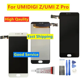 Patikrintas LCD Umidigi UMI Z / Z PRO LCD Ekranas Jutiklinis Ekranas LCD skaitmeninis keitiklis Stiklo plokštės Pakeitimas UMI Z Pro