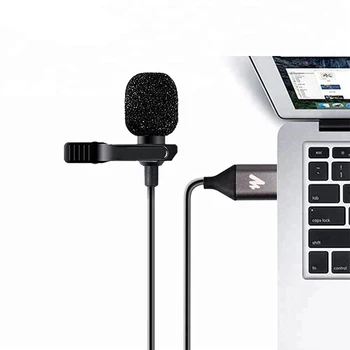 MAONO USB Lavalier Microphone Kondensatoriaus Atvartas Mic laisvų Rankų Marškinių Apykaklės Clip-on Mikrofonas arba PC Kompiuteris, Nešiojamas kompiuteris 