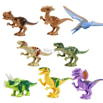 8pcs/daug Juros periodo Pasaulio Juros periodo Dinozaurų Pav Set SS Vaikai Gyvūnų Blokai Nustato Modelį, Lavinimo Žaislai
