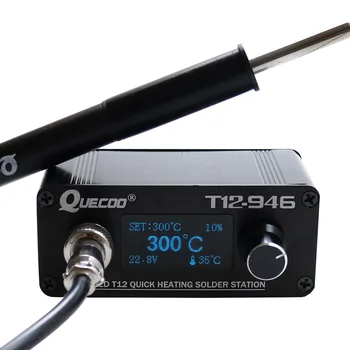 Naujas STC T12-946 Mini litavimo stotis 1.3 colių elektroninis Skaitmeninis valdiklis su P9 plastikinė rankena ir geležies patarimų, suvirinimo įrankiai,