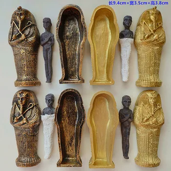 [HHT] Pigūs Smėlio Nustatyti Senovės Egipto Karalienė, Faraono Mumija Negyvas Lavonas Karstą Khufu Piramidė Prop Kaukolė Dervos Amatų Miniatiūros
