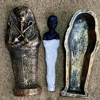 [HHT] Pigūs Smėlio Nustatyti Senovės Egipto Karalienė, Faraono Mumija Negyvas Lavonas Karstą Khufu Piramidė Prop Kaukolė Dervos Amatų Miniatiūros