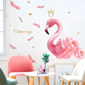40*60cm sienų lipdukai flamingo lipdukai kambarį apdaila INS-Stiliaus Miegamojo Bendrabutyje decoracion habitacion 3 stilius