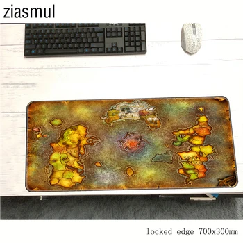 Mūšis Azeroth pelės mygtukai 700x300x3mm kilimėliai Mados Kompiuterio žemėlapio kilimėlis žaidimų priedai 3d kilimėlis keyboard games pc gamer
