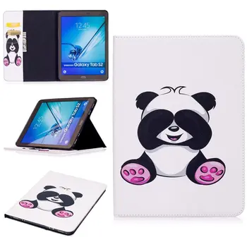 Skirtuko S2 SM-T810 T813 T815 T819 Panda pelėda Modelio Atveju PU Odos Stovo Dangtelis Skirtas Samsung Galaxy Tab S2 9.7 Tablet Atveju T810 T815