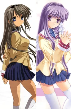 2018-liepos Anime Personažai CLANNAD seksuali mergina Fujibayashi Kyou Dakimakura kūno mesti pagalvę padengti atveju kūno hugging užvalkalas