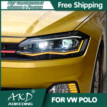 Žibintai Automobilio VW POLO 2019-2020 DRL Dienos Žibintus Žibintas LED Bi Xenon Lemputė, Rūko Žibintai Tuning, Automobilių Reikmenys