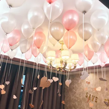 100 VNT./daug 10inch 1.5 g Pearlized balionai Helio Vestuvių Papuošalai Metalo Kamuolys Kūdikio gimtadienio Žaislas Latekso Ballon