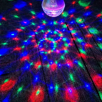 E27 LED Lempa Scenos Šviesos Efektas Lemputė 5W RGB 9W Spalvinga Kristalų Magija Kamuolys Garso Actived KTV DJ Disco Ball Šalies Lazerio Šviesos