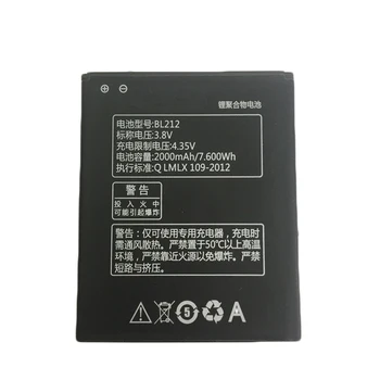 BL212 3.8 V 2000mAh Aukštos Kokybės Baterija Lenovo A708T A628T A620T S8 S898 S898T