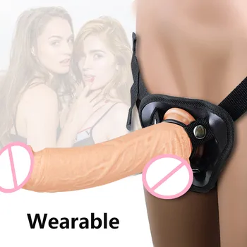 Tikrovišką Vibratorių silikono Didžiulis Penis Su siurbtuko Sekso Žaislai Moterims, Dirželis ant Dildo Moterų Masturbacija sekso produktai