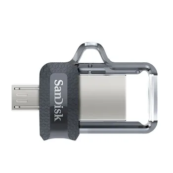 SanDisk usb flash pendrive 16GB 32GB 64GB 128GB didelės spartos iki 150m/s dual otg usb 3.0 pen ratai nešiojamas telefonas, flash disko