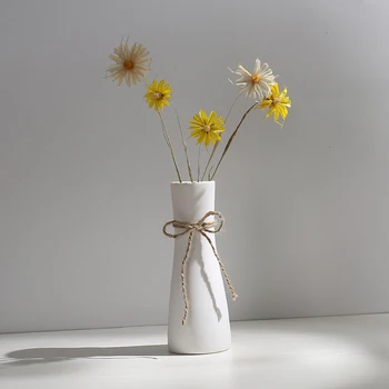 Keramikos Džiovintų Gėlių Vaza Baltųjų Gėlių Vaza Įdėta Moderni Balto Stalo Vazos Kambarį, Namų Dekoravimo, Ornamentų Vazos