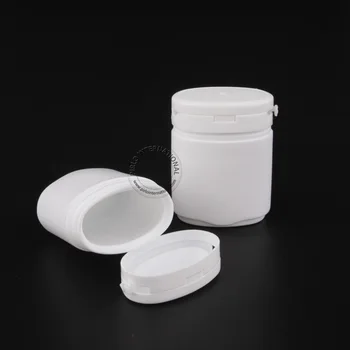 30pcs/daug x 80ml Balto Plastiko Kramtomosios Gumos Burbulas Su nuplėšiamų Bžūp 80g Ovalo Formos PP Jar Kapsules/Tabletes Vaisto Pakuotės