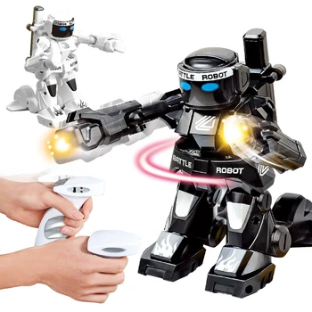 2.4 G Įstaiga Prasme Mūšis nuotolinio valdymo robotas RC protingas robotas Kovoti su Žaislus Vaikams Žaislas Su Dovanų Dėžutė Šviesos Ir Garso Boksininkas