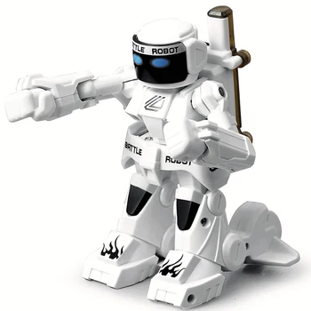 2.4 G Įstaiga Prasme Mūšis nuotolinio valdymo robotas RC protingas robotas Kovoti su Žaislus Vaikams Žaislas Su Dovanų Dėžutė Šviesos Ir Garso Boksininkas