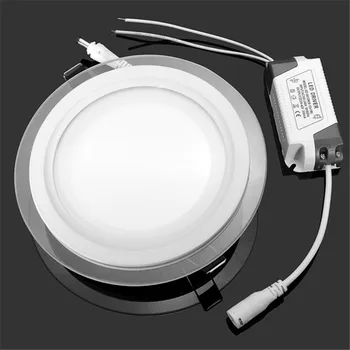 Karšto Pardavimo LED Embedded Skydelis, Šviesos, šviesos srautą galima reguliuoti SMD 5630 Celing Lempos Apvalios Vietoje Šviesos Žibintai LED Panel Downlight Su Stiklo danga