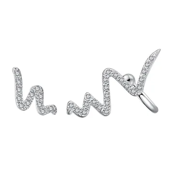 925 sterlingas sidabro mados blizga kristalų žaibo projektavimo ponios'stud auskarai moterų vestuvių dovaną, didmeninė juvelyrika moterys