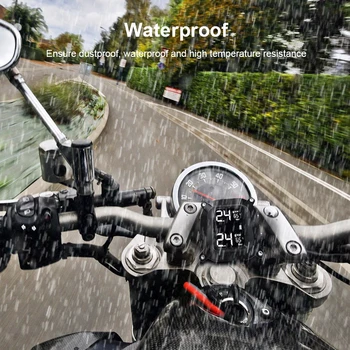 1Set Belaidžio LCD Motociklo TPMS Padangų Slėgio stebėjimo Sistemomis+2 Jutikliai, Vandeniui transporto Nuoma Jutiklis TMPS