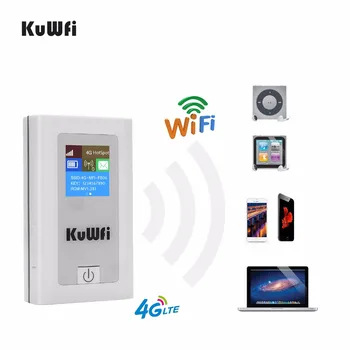 KuWFi Galia Banko 4G LTE Maršrutizatorius 3G/4G Sim Kortelės Wifi Kišeninis Maršrutizatorius 150Mbps CAT4 Mobilus WiFi Hotspot su SIM Kortelės Lizdas