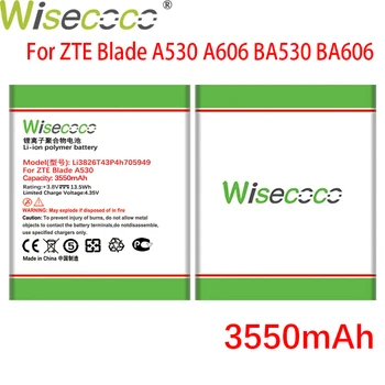 WISECOCO Li3826T43P4h705949 3550mAh NAUJA Baterija ZTE Blade A530 A606 BA530 BA606 Telefonas Aukštos Kokybės +Sekimo Numerį
