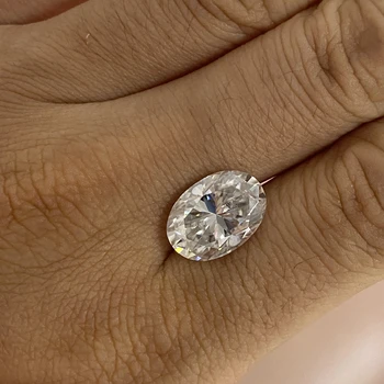 GRA sertifikatą Išaugo moissanite deimantų akmuo, Ovalo formos 7x5 mm 1 ct D spalva VVS prarasti moissanite akmens žiedas