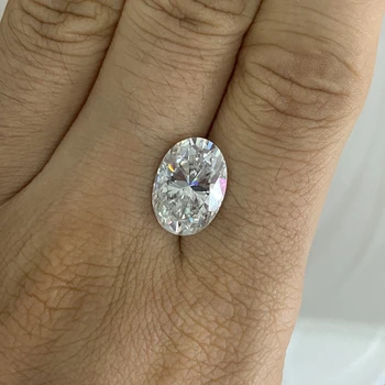 GRA sertifikatą Išaugo moissanite deimantų akmuo, Ovalo formos 7x5 mm 1 ct D spalva VVS prarasti moissanite akmens žiedas