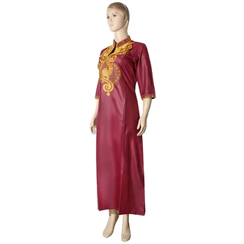 MD heidi bazin riche suknelės moterims siuvinėjimo gėlės ilgomis rankovėmis suknelė tradicinių afrikos drabužius motinos dashiki drabužius nešioja