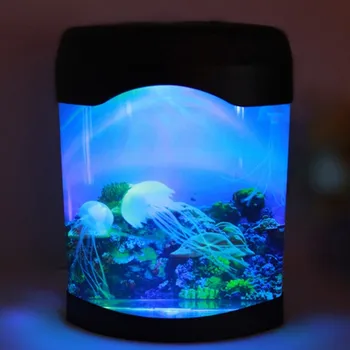 FENGLAIYI Medūzos Bakas Jūrų Pasaulio Plaukimo Nuotaika Šviesos diodų (LED) Spalvingas Akvariumas Naktinis Apšvietimas Vaikų Lempos Dekoratyvinis Apšvietimas