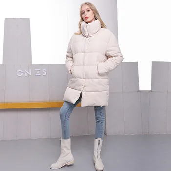 2020 m. Žiemos Moterims Švarkai Storio Parko gegužė. Apykaklės Šiltą Palaidi Ilgi moteriški Puspalčiai, Paltai Dėvėti Aukštos Kokybės viršutinių drabužių siuvimas Striukės