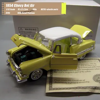 ARKO 1/32 Mastelis Automobilio Modelį Žaislai 1954 Metų Chevrolet Bel Air Sporto Kupė Diecast Metal Automobilio Modelį Žaislą Dovanų,Kolekcija Vaikams