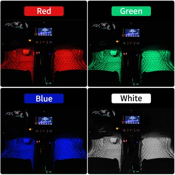 Automobilio Stilius RGB Led Juostelės Šviesos Atmosfera Lemputė, Salono Apšvietimas, Priedai Tesla model 3 S X Y