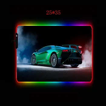 XGZ RGB išskirtinį pelės mygtukai sportinio automobilio modelį stalo padas USB sąsaja aukštos kokybės, spalvinga apšvietimo klaviatūra padas