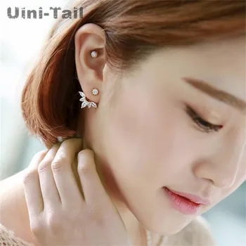 Uini-Uodega karšto naujas 925 sterlingas sidabro auskarai moterų galiniai pakabinti micro-apdaila auskarai Korėja ausies juvelyrika fabrikas didmeninės