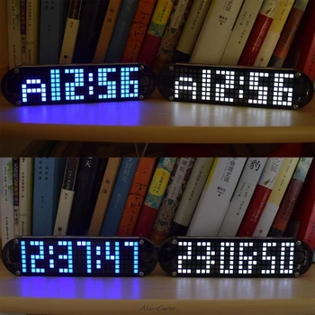 DS3231 Daugiafunkcis Laikrodis LED Dot Matrix Animacijos Efektus 
