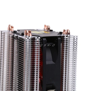 1PC Terminis Tepalas + 4 Heatpipe 130W Raudona CPU Aušintuvo 3-Pin Ventiliatoriaus Heatsink Intel LGA2011 AMD AM2