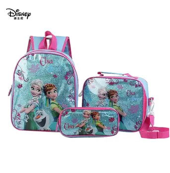3pcs Disney princess vaikų kuprinės Elsa maišelį pieštuku animacinių filmų atveju Užšaldyti mergaitė berniukas dovanų maišelis, skirtas mokyklos studentas